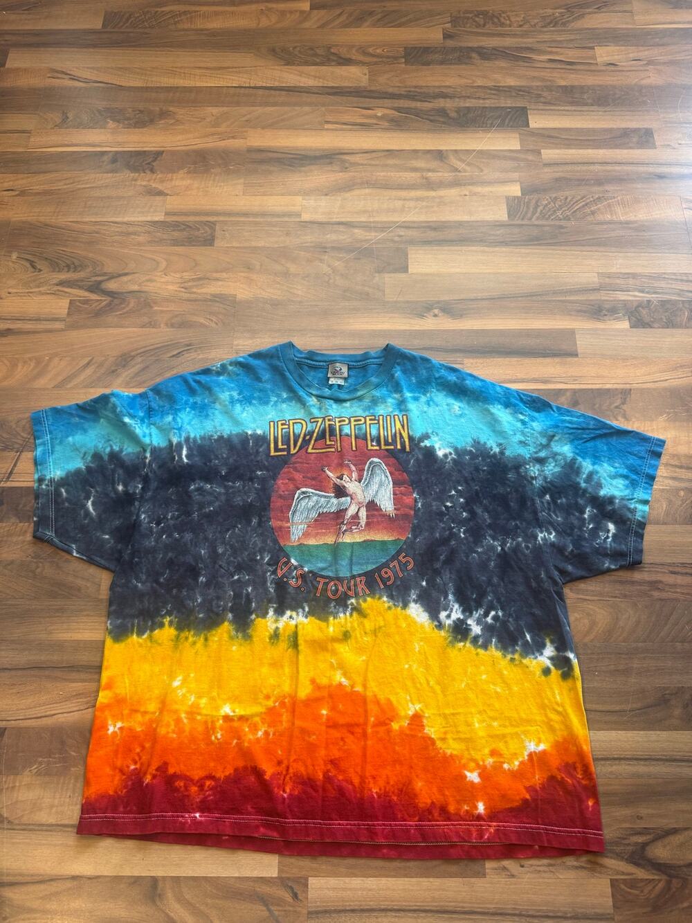 Liquid Blue Led Zeppelin Bronze Tag Size 4xL